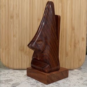 Artistic Wooden Face Sculpture